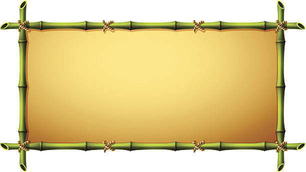 bambus-rahmen - bamboo green frame sparse stock-grafiken, -clipart, -cartoons und -symbole