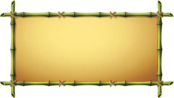 Vector illustration of A frame with do picture made out of bamboo