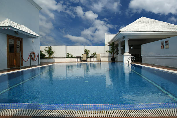 istock Luxurious swimming pool to cool off in 454339531