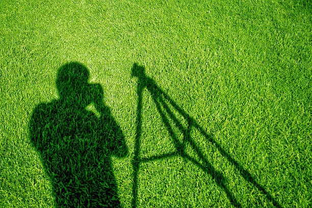 istock Football field with photography shadow 454339633