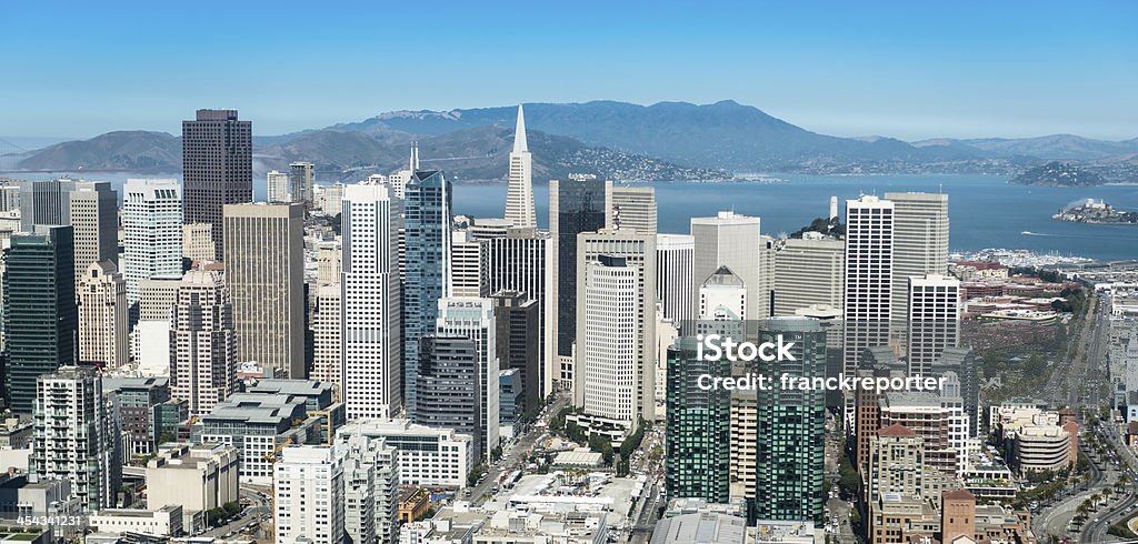 skyline Veduta aerea di San francisco - Foto stock royalty-free di Ambientazione esterna