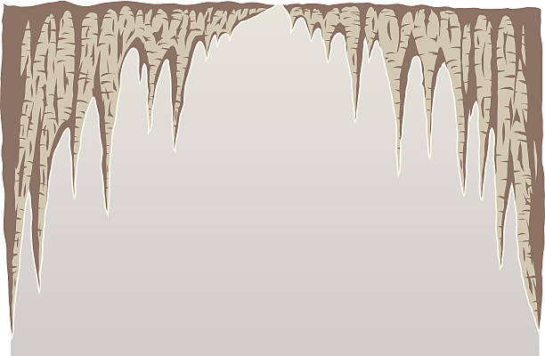 Stalagmite Drawing of a stylized Stalagmite stalactite stock illustrations