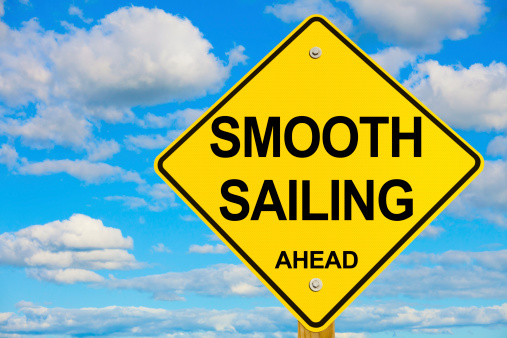 Smooth Sailing Ahead Road Sign