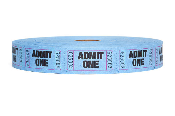 istock Admit One, Roll of Entry Tickets, Isolated on White 454348697