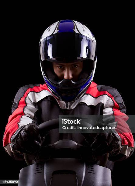 Dramatic Portrait Of A Race Car Driver Stock Photo - Download Image Now - Piloting, Helmet, Sports Race