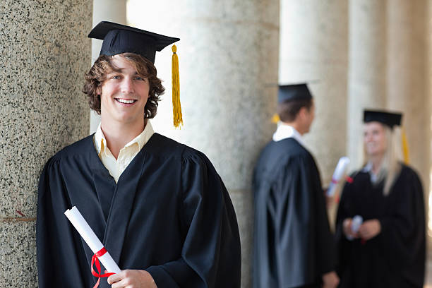 istock Portrait of a happy graduate 454354909