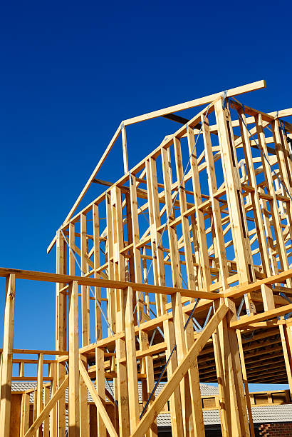istock Frame of a new home 454355441