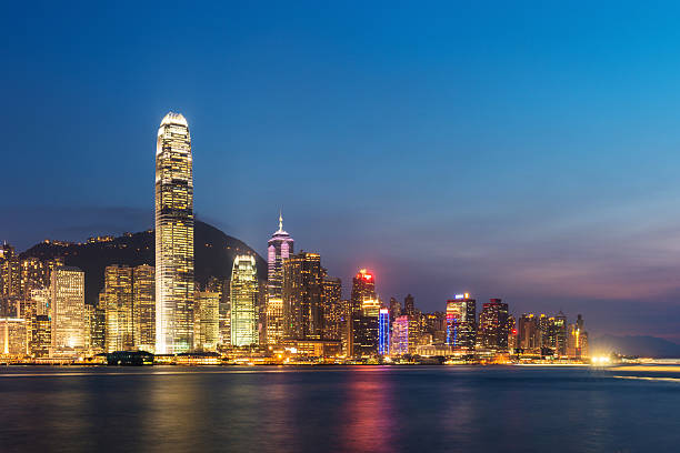 istock night scene of hongkong 454356335