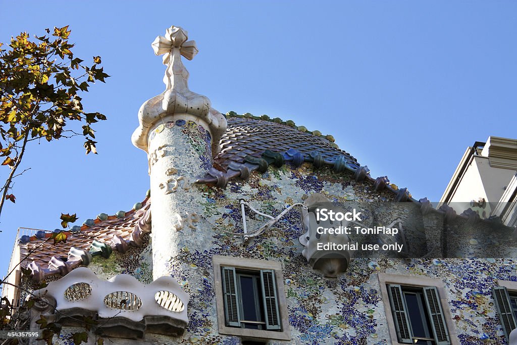 퍼사드 of 카사 바트요 by Gaudi - 로열티 프리 0명 스톡 사진