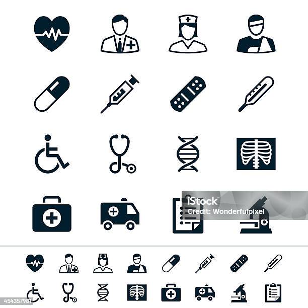 Icone Di Assistenza Sanitaria - Immagini vettoriali stock e altre immagini di Icona - Icona, Radiografia, Accessibilità