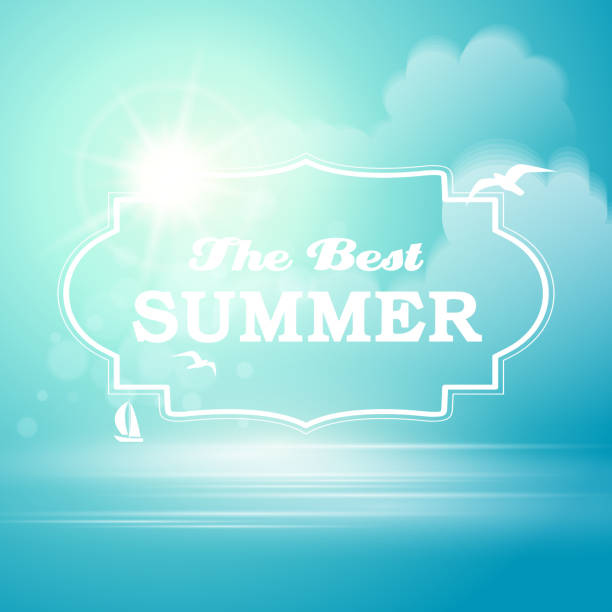 Summer background vector art illustration