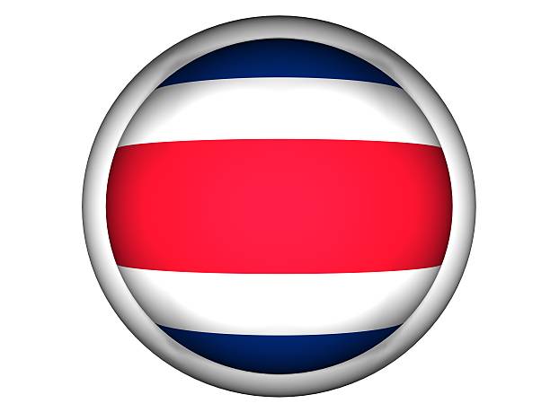 istock National Flag of Costa Rica . Button Style 454375201