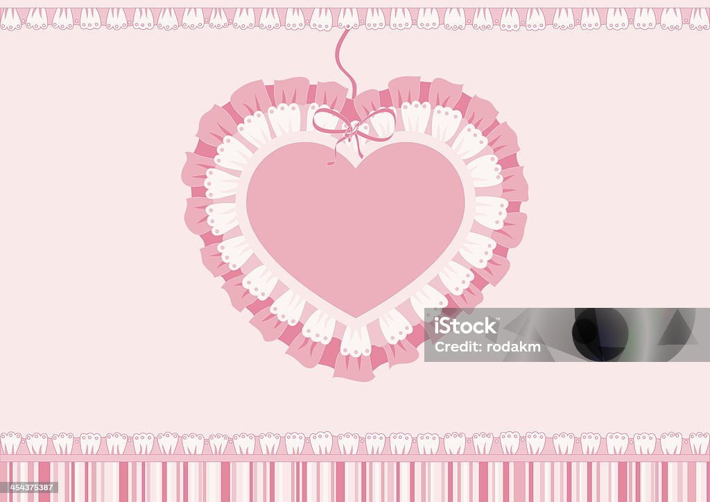 greeting card Greeting card with heart and place for text on the various holidays Anniversary stock illustration