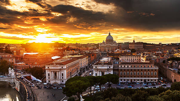 istock Sunset over St. Peters, Rome 454383405