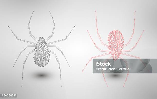 Ilustración de Placa De Circuito y más Vectores Libres de Derechos de Abstracto - Abstracto, Araña, Arácnido