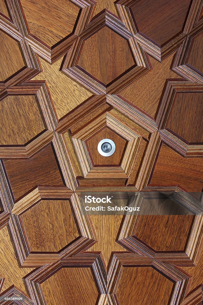 Holztür - Lizenzfrei Arabeske Stock-Foto
