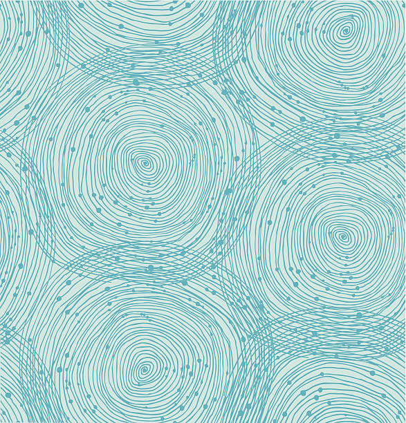 turkusowy spiralny wzór - pattern illustration and painting backgrounds seamless stock illustrations