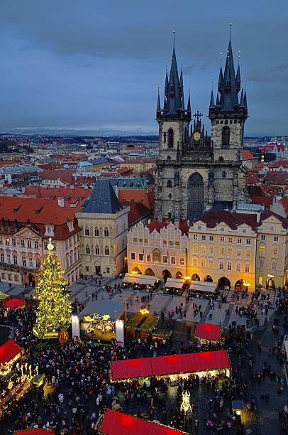 istock Prague christmas market 454396557