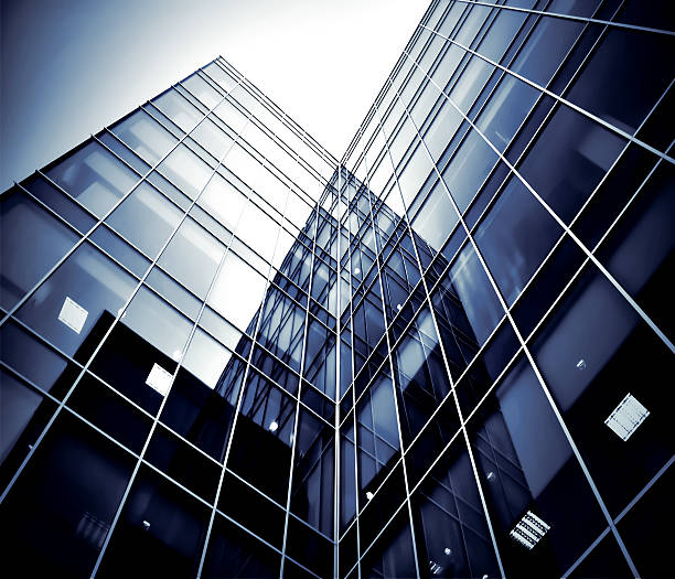istock abstract glass side of business building 454399609