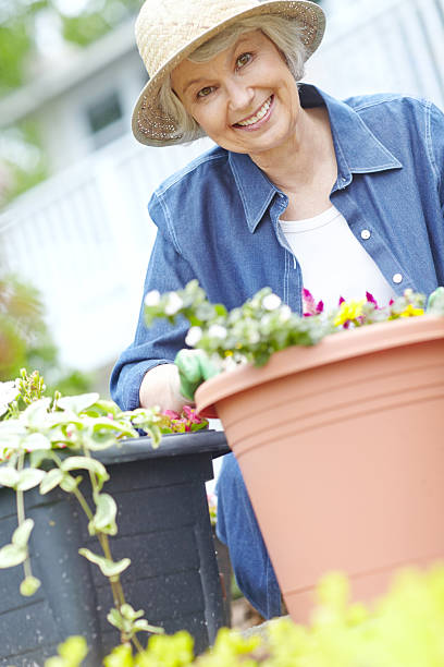 istock Her flowers are all in bloom! 454404263