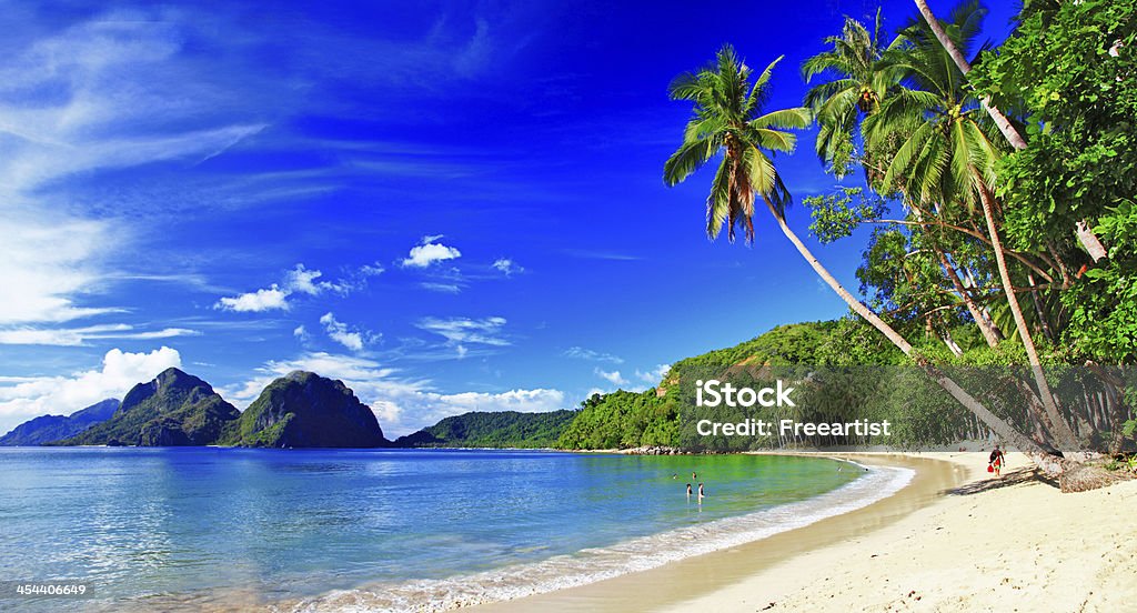 perfect tropical beach beautiful tropical scenery - El Nido,Palawan El Nido Stock Photo