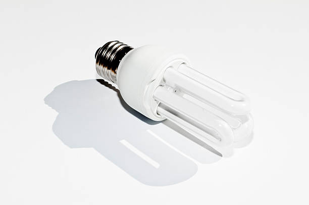Light bulb isolated on white background stock photo