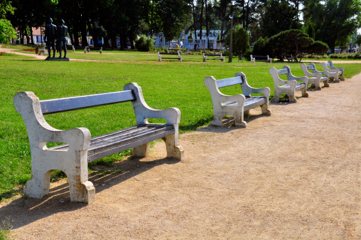 Benches in the park, Balaton