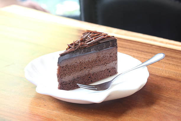 istock Piece of Dark Chocolate Cake 454433903