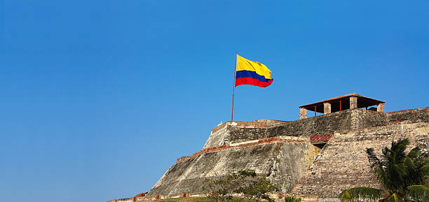 fortaleza de cartagena, colombia - castillo de san felipe de barajas fotografías e imágenes de stock