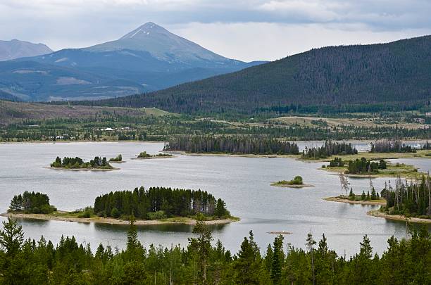 istock Dillon Lake and Rocky Mountains in Fog 454439453