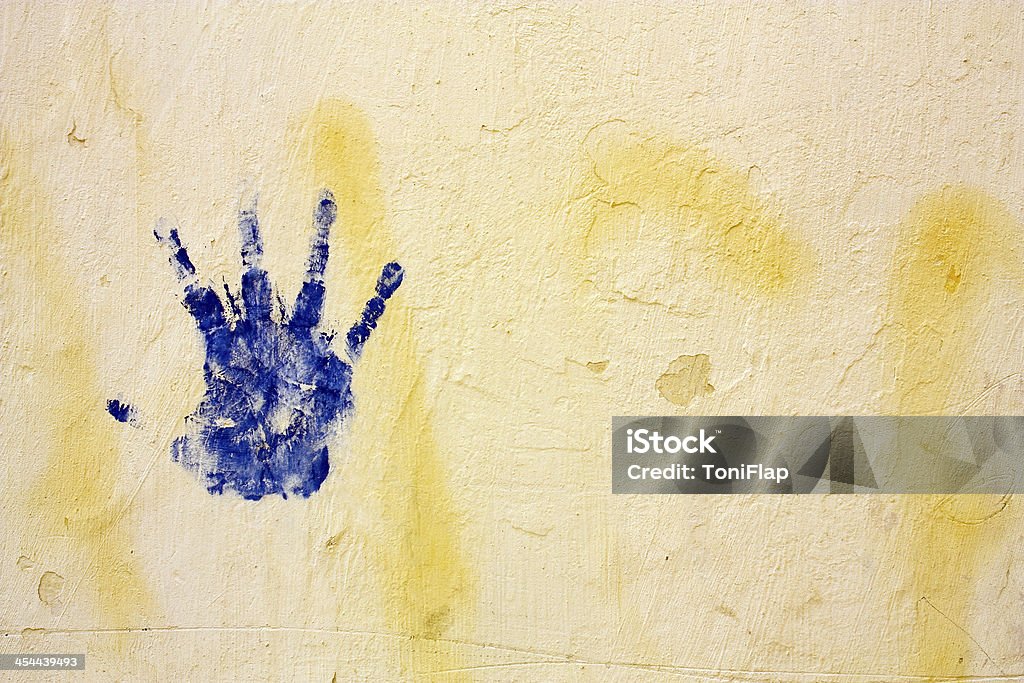 Mano stampa su parete - Foto stock royalty-free di Allegoria