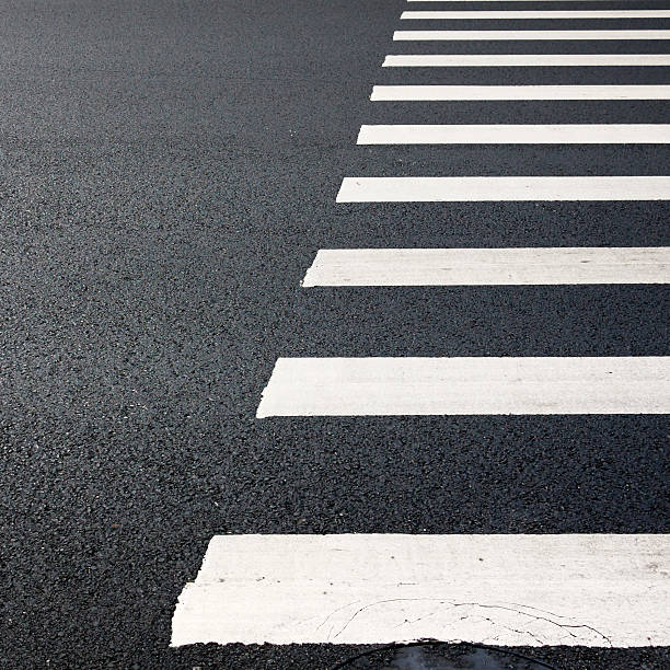 zebra traffic walk way stock photo