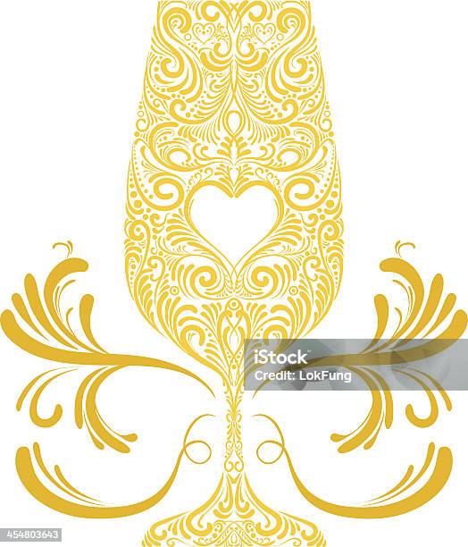 Ornate Wine Glass Illustration Stock Illustration - Download Image Now - Art Nouveau, Champagne Flute, Alcohol - Drink