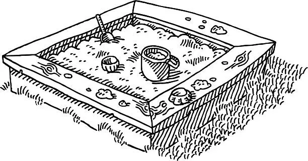 Vector illustration of Sandbox Playground Drawing