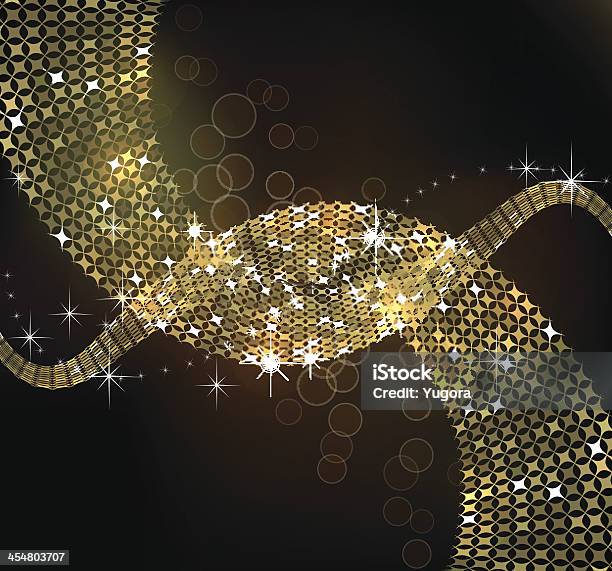 Gold Mosaic Waves Stock Illustration - Download Image Now - Abstract, Art, Art And Craft