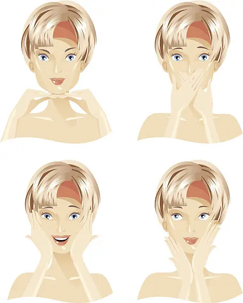Vector illustration of Facial expressions.