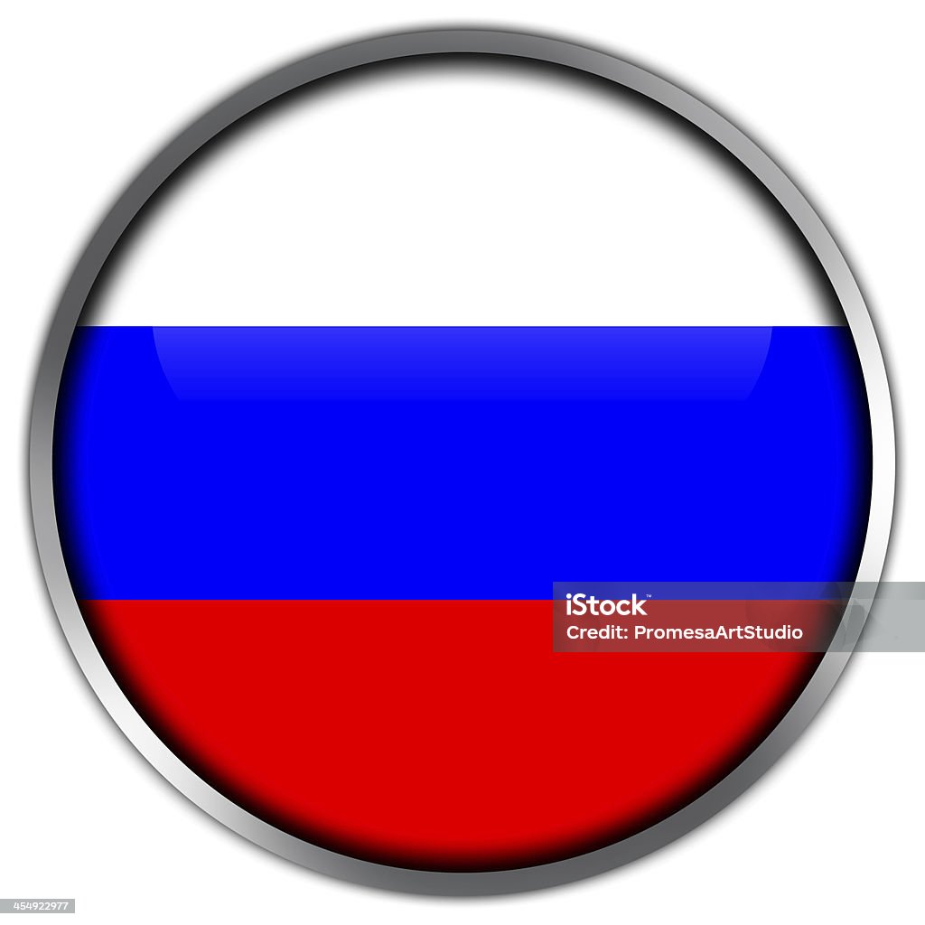 ロシア国旗光沢のあるボタン。 - アイコンのロイヤリティフリーストックイラストレーション