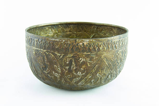 istock Old antique vintage brass bowl 454934455