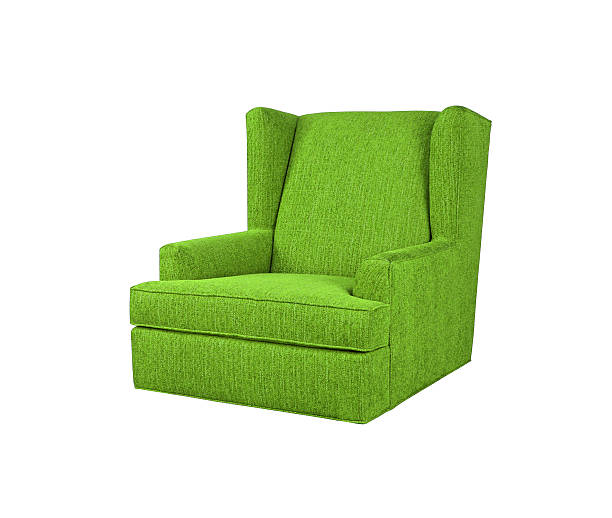 istock Green armchair isolated on white 454938267