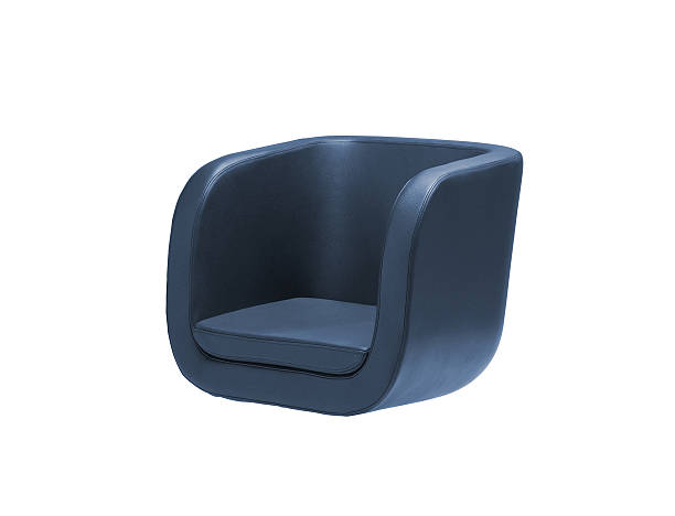 istock Dark blue armchair isolated on white 454939197