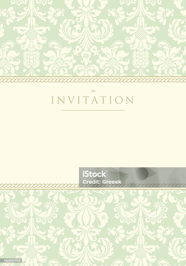 Invitation to the wedding or announcements Ornate damask background. Wedding invitations and announcements with vintage background artwork. Branch - Plant Part stock vector