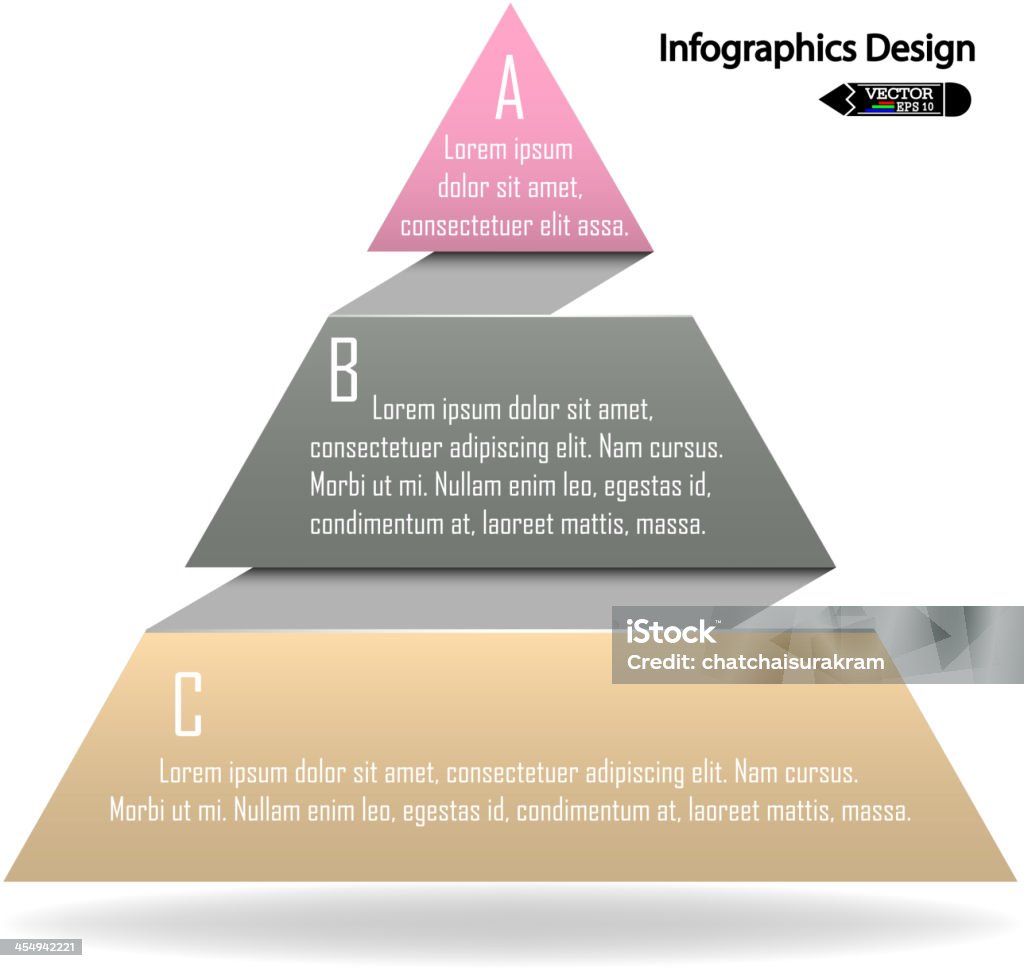 Nowoczesne infografiki opcje Transparent. - Grafika wektorowa royalty-free (Piramida - Figura geometryczna)