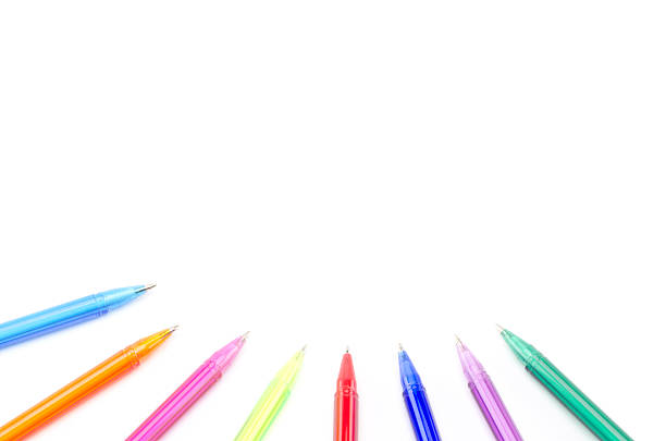 istock colorful pens isolated on white 454943539