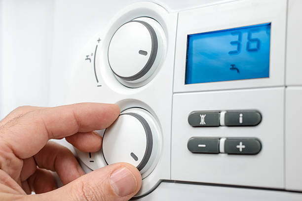 승온 보일러 - boiler gas boiler thermostat control panel 뉴스 사진 이미지