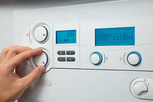 승온 보일러 - boiler gas boiler thermostat control panel 뉴스 사진 이미지