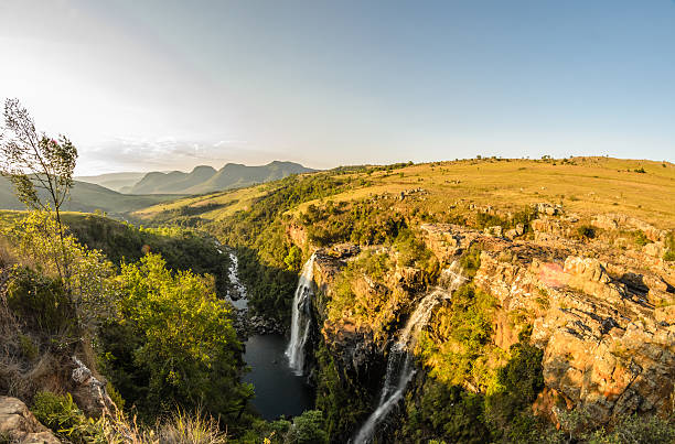 Lisbon Falls in South Africa at sunset