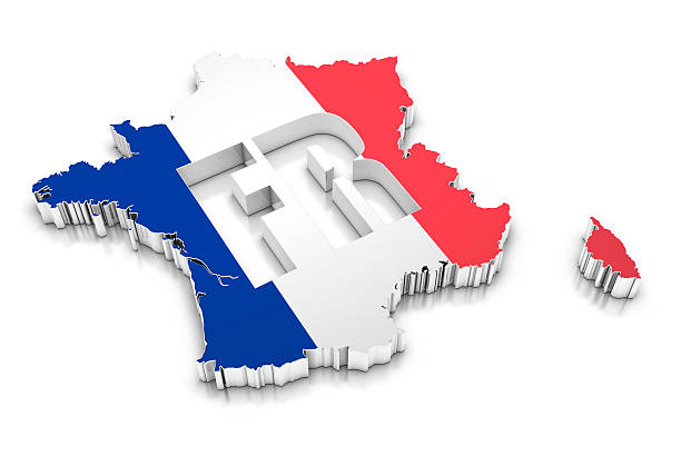 istock 3D map of France 454949293
