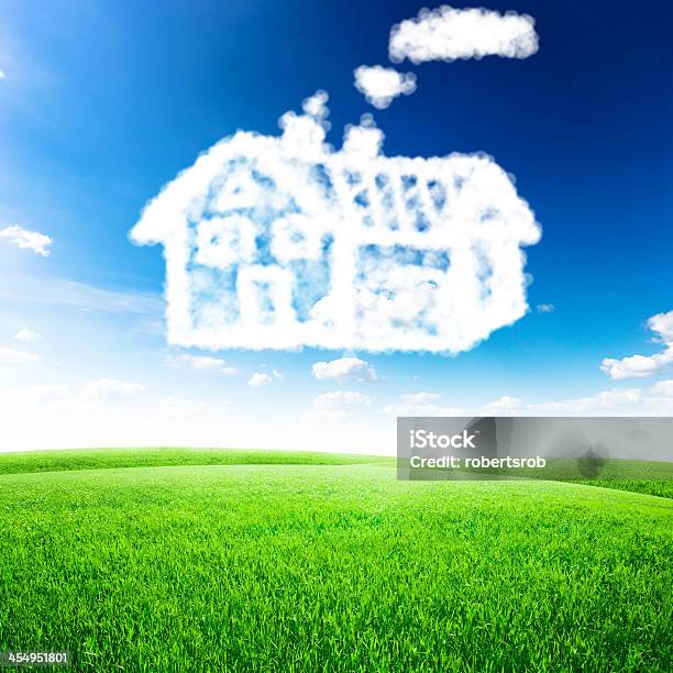 House Stock Photo - Download Image Now - Aspirations, Backgrounds, Blue