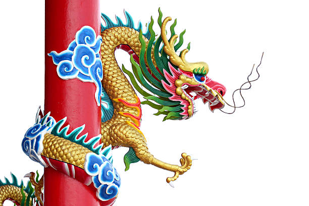 istock Thailand Golden dragon statue. 454956469