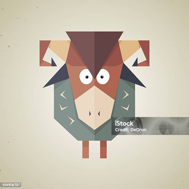 Cute Origami Sheep From Folded Paper Stock Illustration - Download Image Now - Front View, Animal, Art